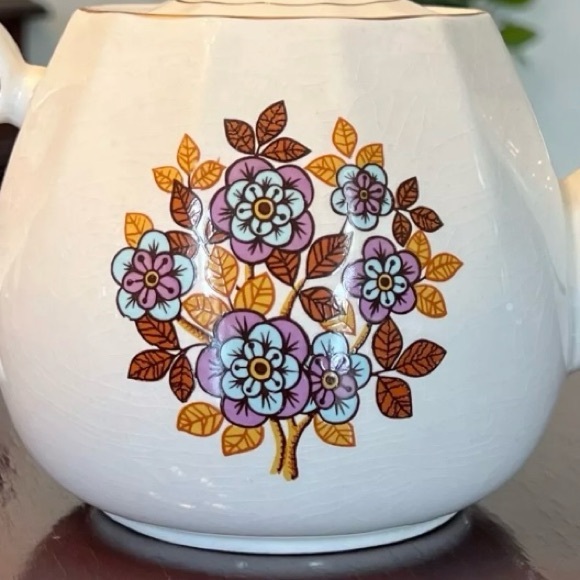 Wood Sons Ellgreave Ironstone Teapot Alpine White MCM Vintage England 357/7 HTF - Picture 10 of 10